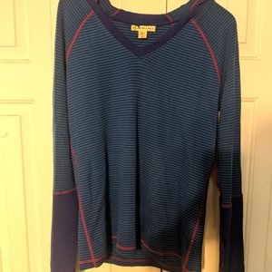 Dakini striped hoodie with thumbholes